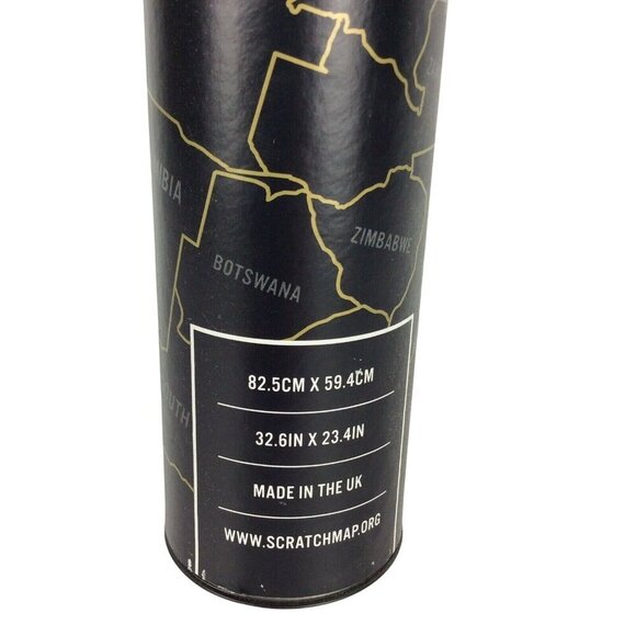 Luckies Deluxe Edition Scratch Off World Map Travel Poster 32x23 Black & Gold - Picture 5 of 9